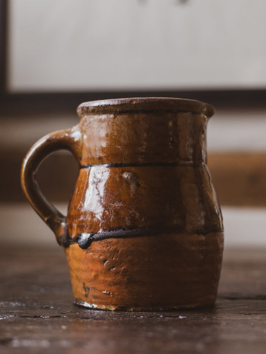 Antique Rustic Small French Jug Pitcher