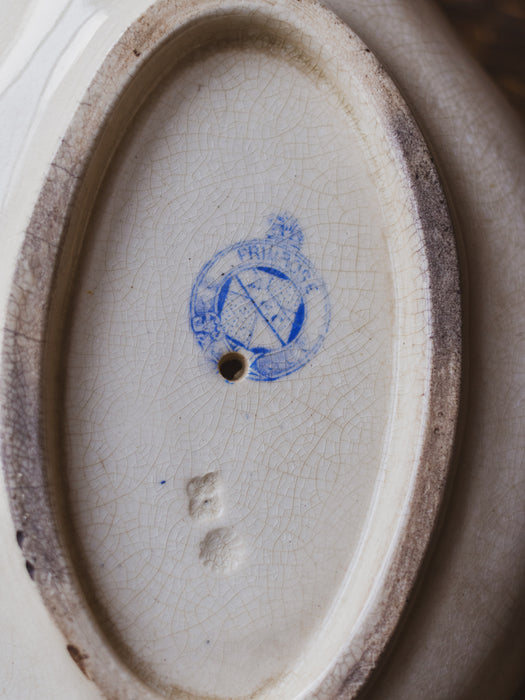 Antique Large Sauciere / Gravy Boat / Table Centrepiece