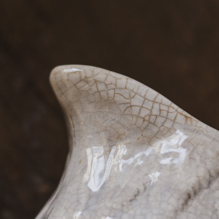 Antique Victorian Salt-Glazed Jug with Cornflower Glazed Interior