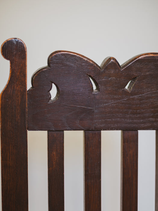 17th Century English Carved Oak Backstool Chair (c. 1680)