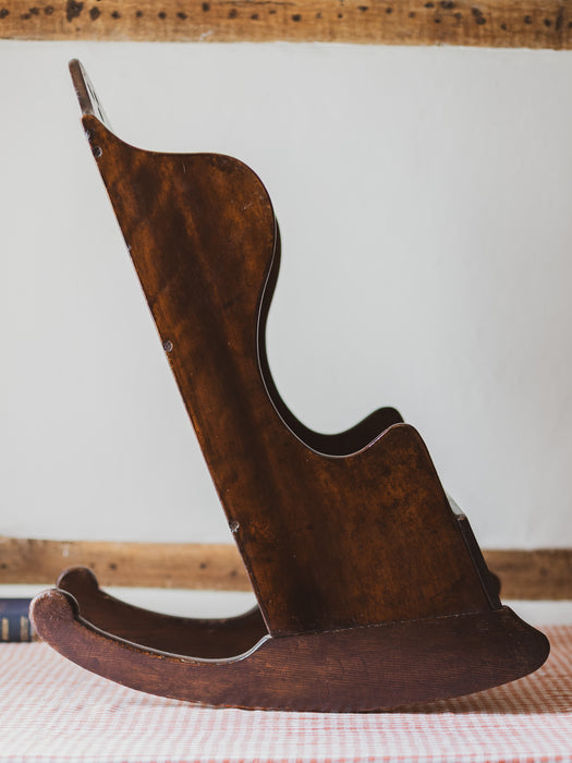 19th Century Mahogany Child’s Rocking Lambing Chair