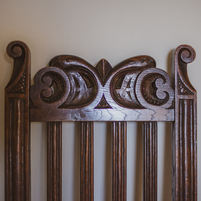 17th Century English Carved Oak Backstool Chair (c. 1680)