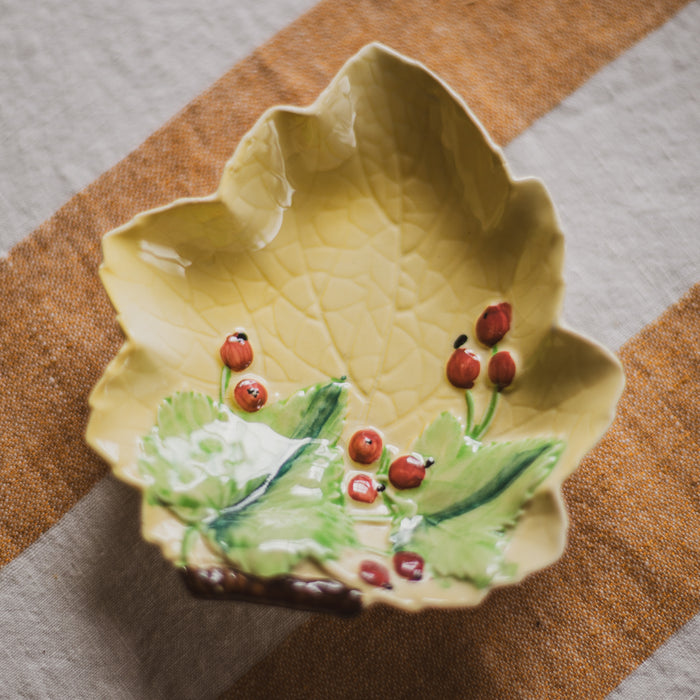 Vintage Carlton Ware Australian Design Leaf Trinket Dish - Hand-Painted