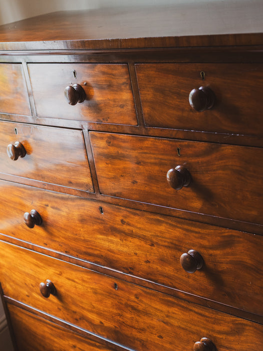 Large Antique Victorian Chest of Drawers - Beautifully Restored Solid Wood with Original Patina