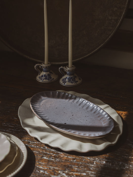 Artisan Thumbprint Small Oval Platter - One of Four
