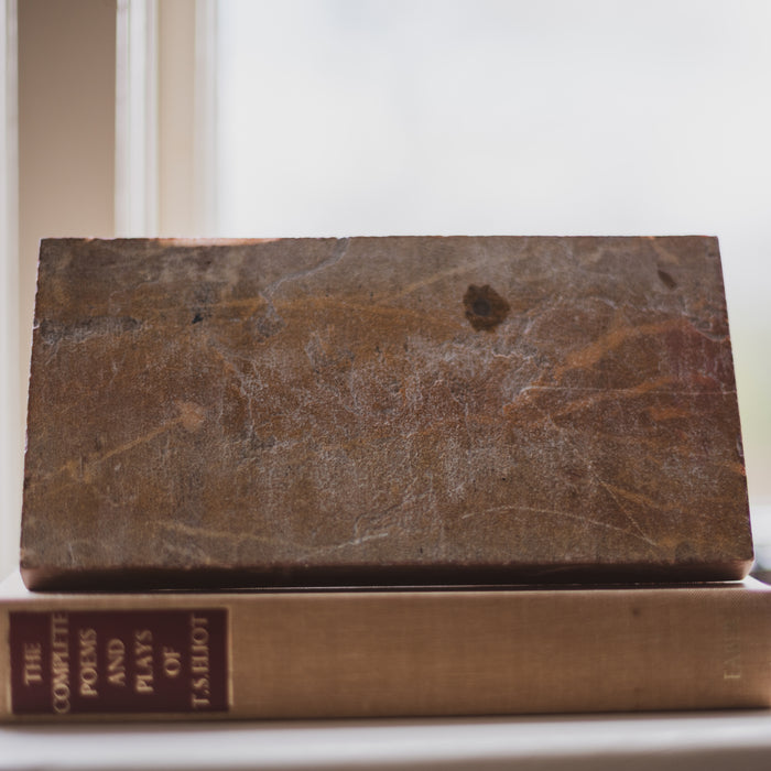 A 19th Century Gilt Bronze Study of a Reclining Labrador Dog on a Rouge Marble Base