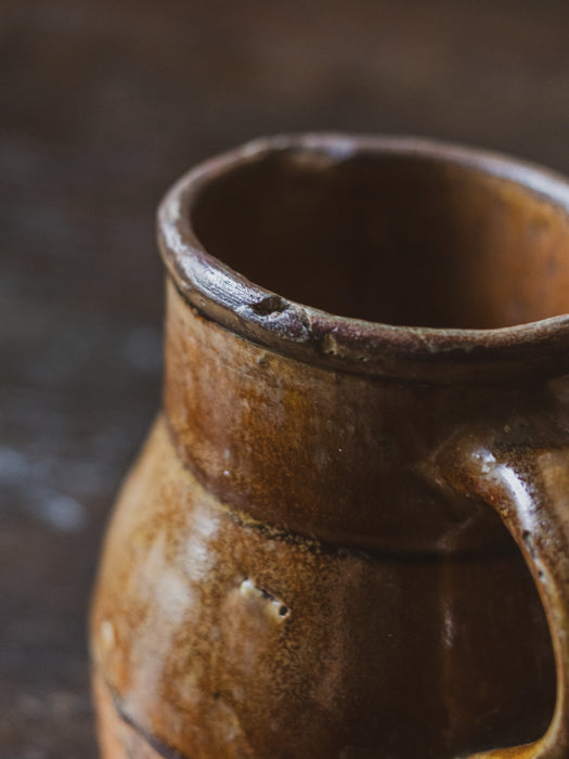 Antique Rustic Small French Jug Pitcher