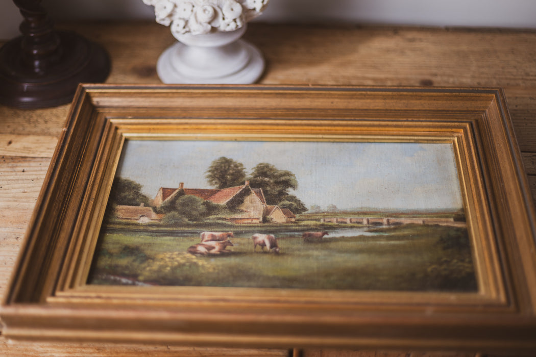 Woolbridge Manor House, Dorset - Oil Painting on Board by W H Peterson (British School)