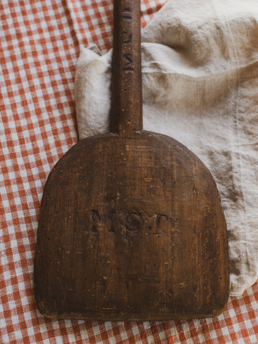 Antique Washing Paddle with Initials "M.S.P" - Late 19th Century