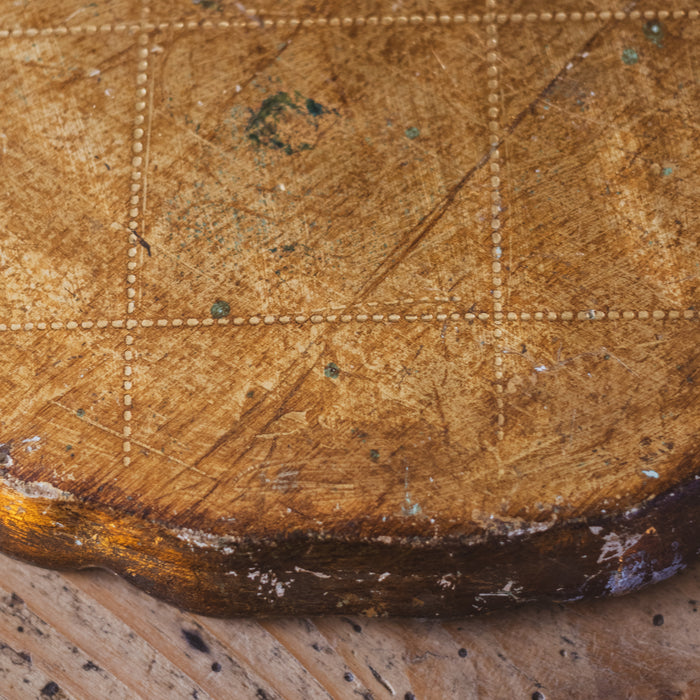 Vintage Italian Papier Mâché Tray by Vero Legno - Gold, Green & Blue