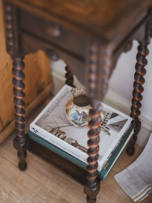 1920s Antique Oak Barley Twist Jardiniere Stand | Plant Table