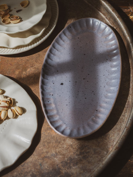 Artisan Thumbprint Small Oval Platter - One of Four