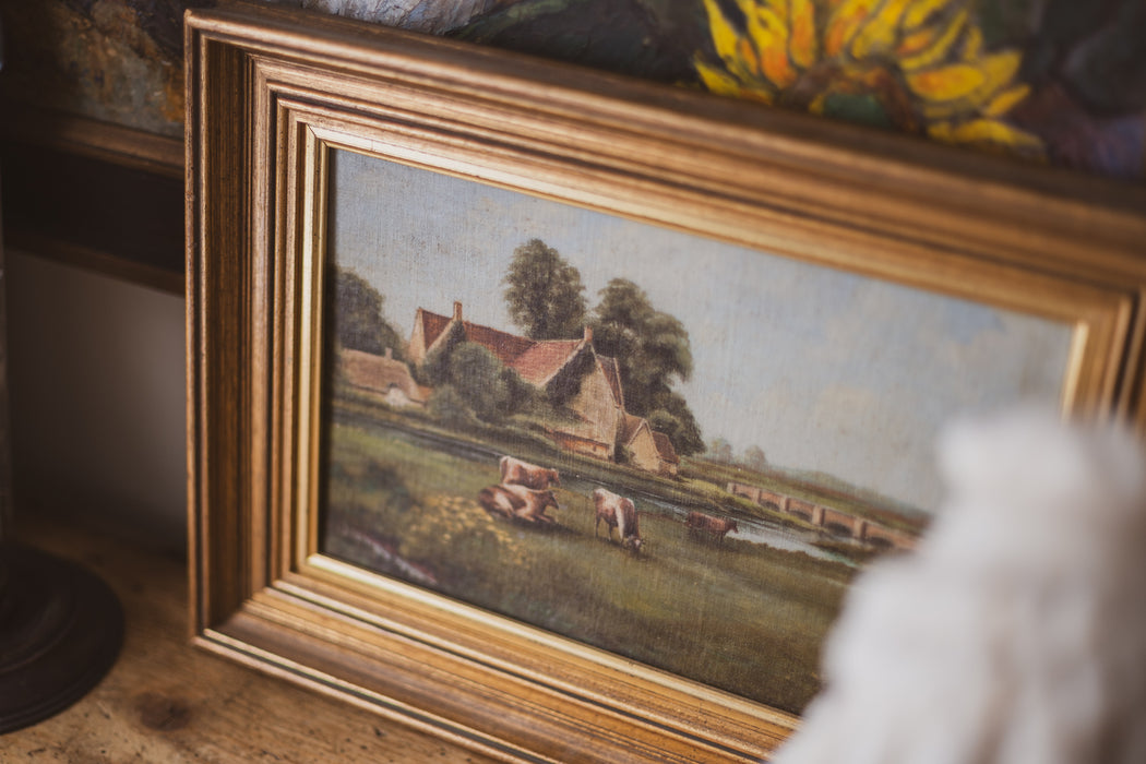 Woolbridge Manor House, Dorset - Oil Painting on Board by W H Peterson (British School)