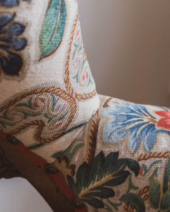 Antique Victorian Library, Bedroom or Occasional Chair - Reupholstered