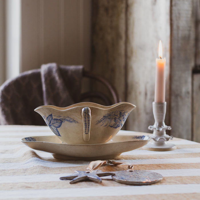 Antique Large Sauciere / Gravy Boat / Table Centrepiece
