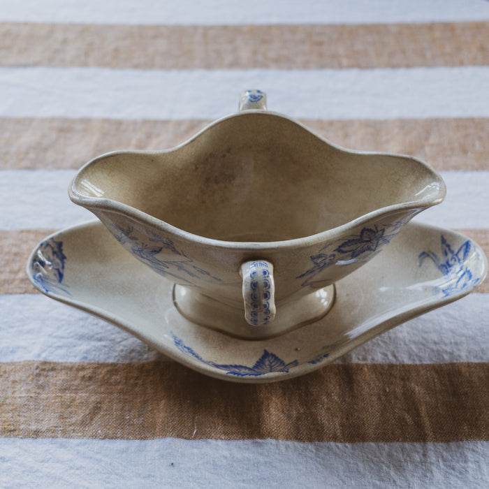 Antique Large Sauciere / Gravy Boat / Table Centrepiece
