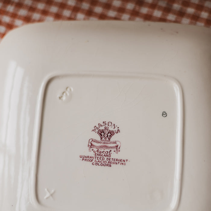 Vintage Mason’s Ironstone Cake Platter / Serving Dish - Pink / Lilac