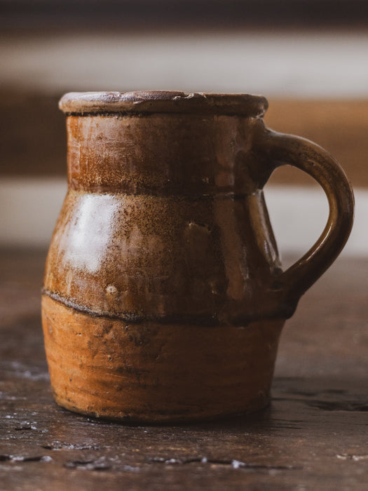 Antique Rustic Small French Jug Pitcher