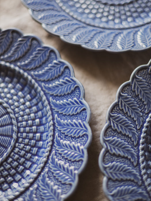Vintage Bordallo Pinheiro 'Basket-Weave' Dinner Plates (Set of 3) - Portugese Majolica