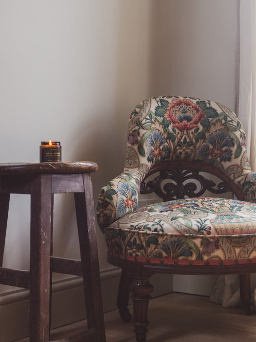 Antique Victorian Library, Bedroom or Occasional Chair - Reupholstered