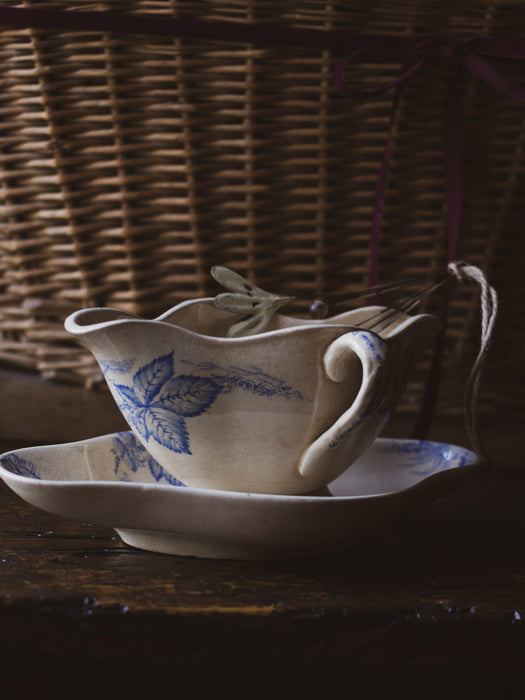 Antique Large Sauciere / Gravy Boat / Table Centrepiece