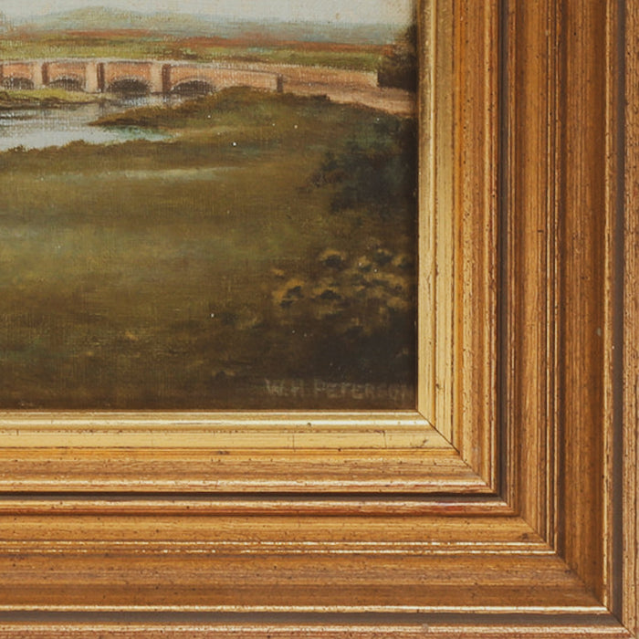 Woolbridge Manor House, Dorset - Oil Painting on Board by W H Peterson (British School)