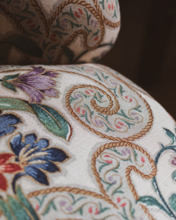 Antique Victorian Library, Bedroom or Occasional Chair - Reupholstered