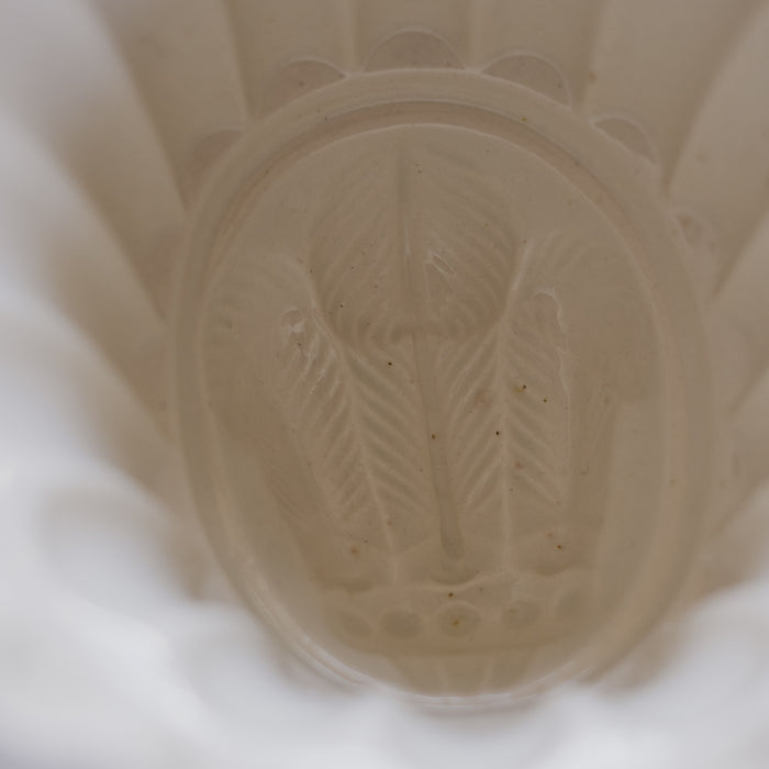 Antique Victorian Copeland Jelly Mould - Prince of Wales Feather Motif