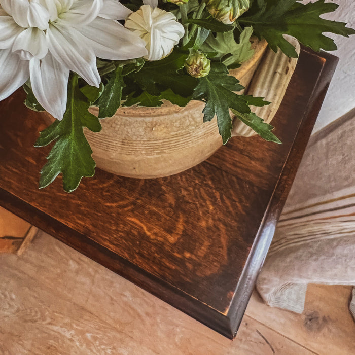 1920s Antique Oak Barley Twist Jardiniere Stand | Plant Table