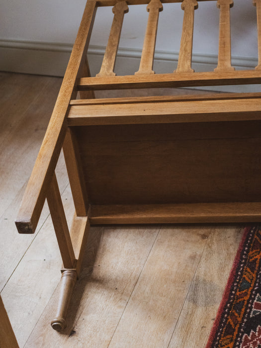 Antique English Arts & Crafts Oak Bench