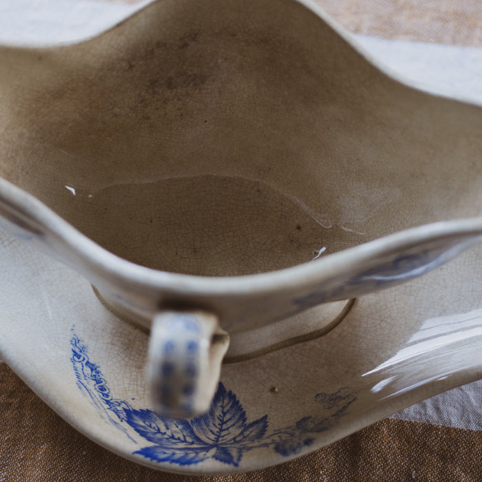 Antique Large Sauciere / Gravy Boat / Table Centrepiece