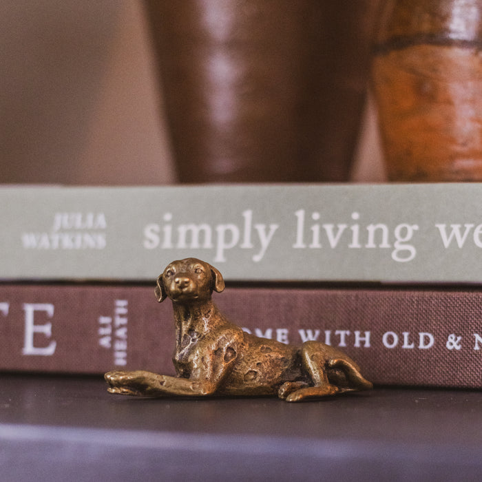 Vintage Very Small Brass Dog Figurine