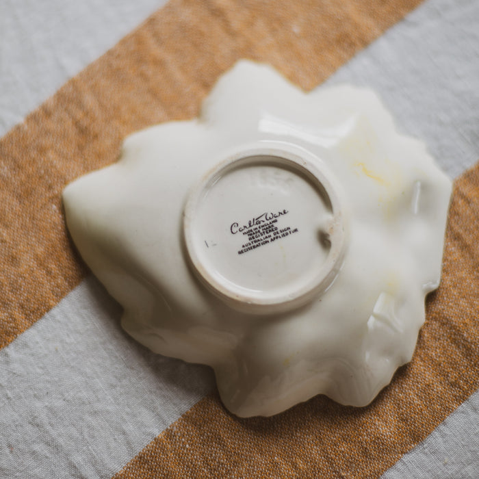 Vintage Carlton Ware Australian Design Leaf Trinket Dish - Hand-Painted