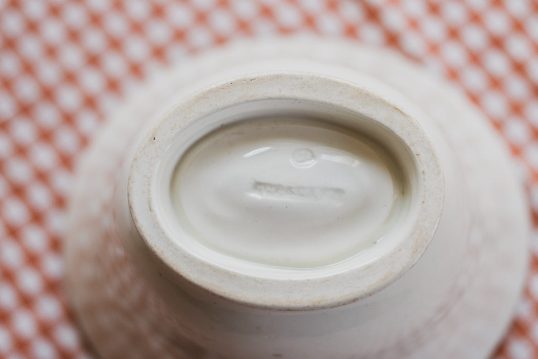 Antique Victorian Copeland Jelly Mould - Prince of Wales Feather Motif