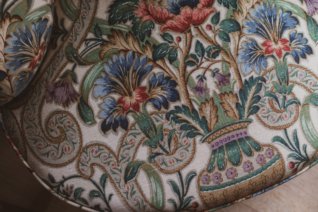 Antique Victorian Library, Bedroom or Occasional Chair - Reupholstered