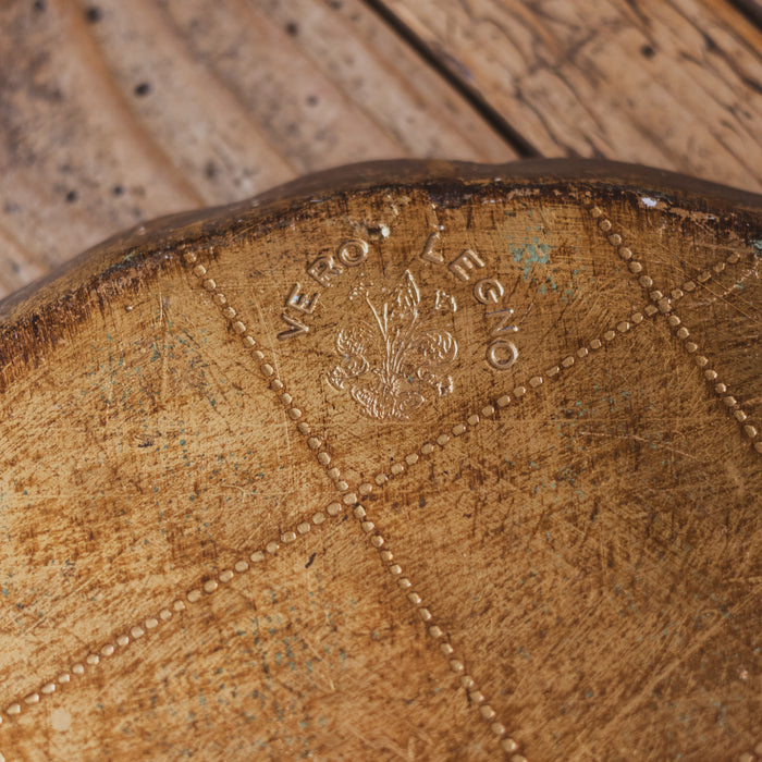 Vintage Italian Papier Mâché Tray by Vero Legno - Gold, Green & Blue