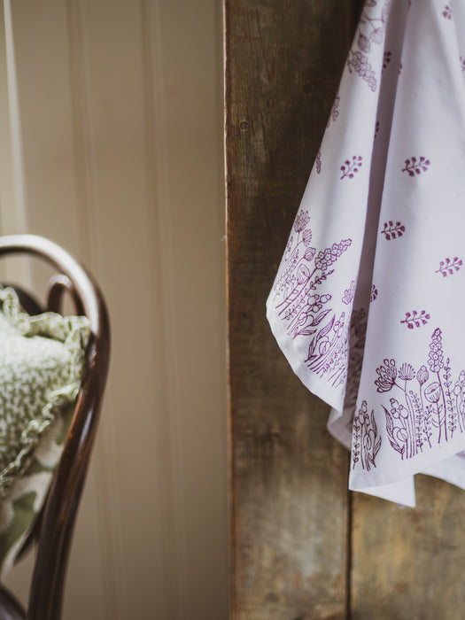 The Deliberate Home x Silk & Strokes: Hand Block-Printed Tea Towel - Summer