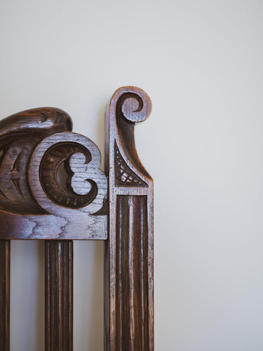 17th Century English Carved Oak Backstool Chair (c. 1680)