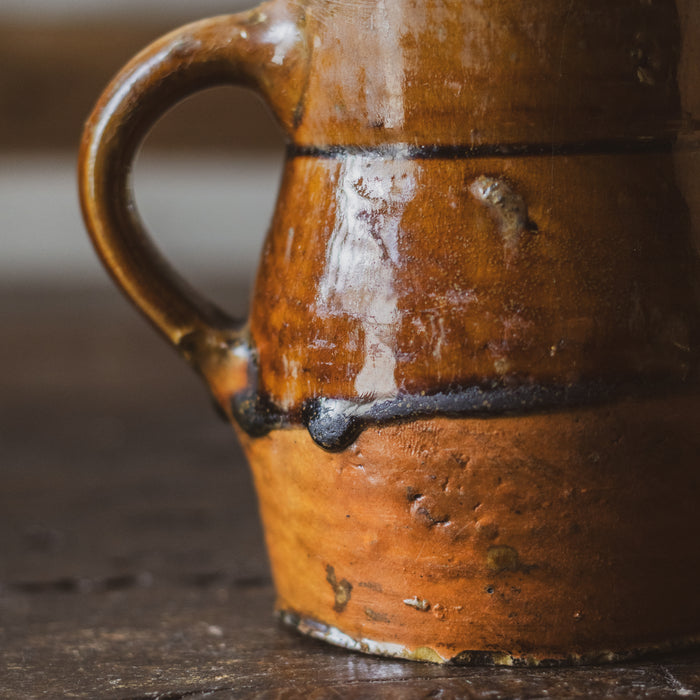 Antique Rustic Small French Jug Pitcher