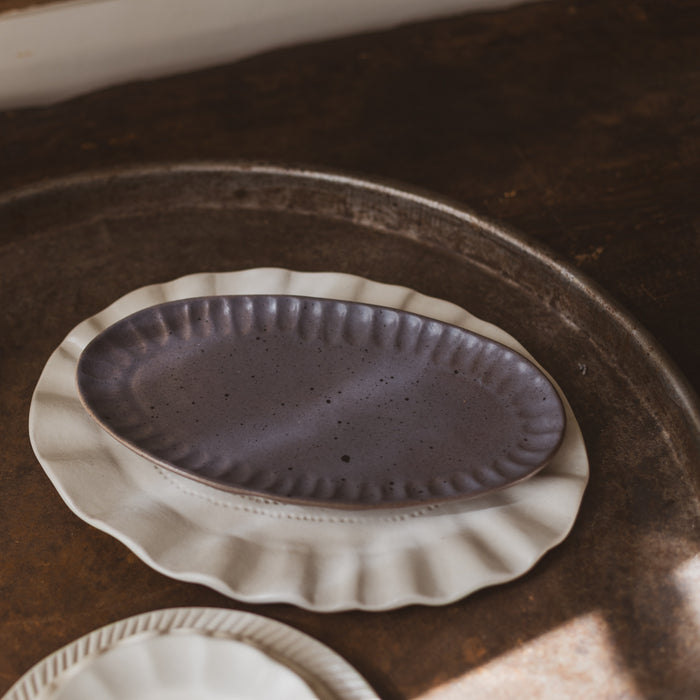 Artisan Thumbprint Small Oval Platter - One of Four