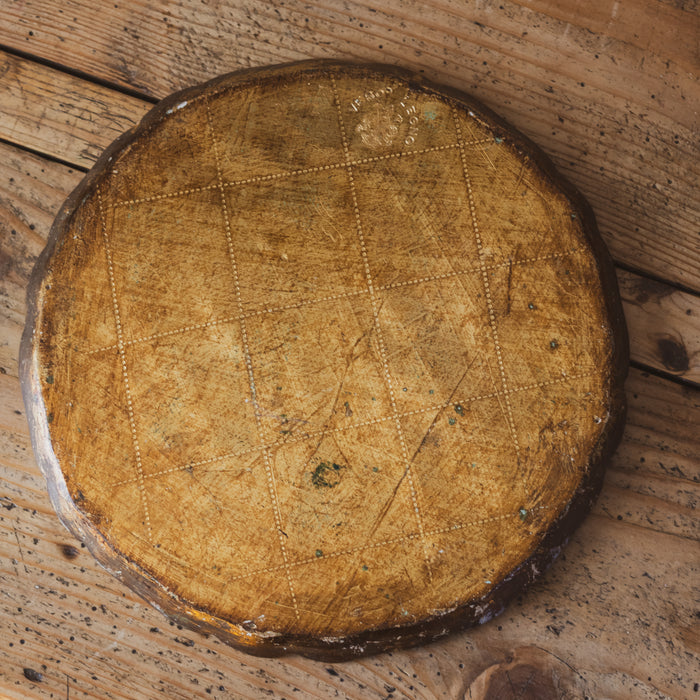 Vintage Italian Papier Mâché Tray by Vero Legno - Gold, Green & Blue