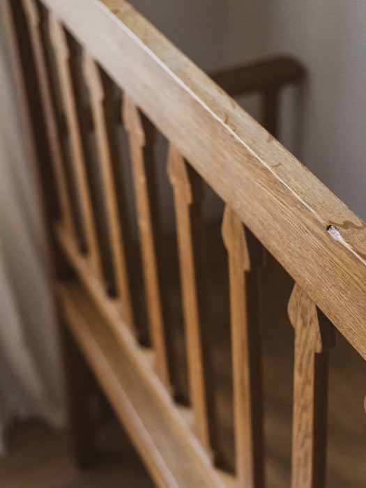 Antique English Arts & Crafts Oak Bench