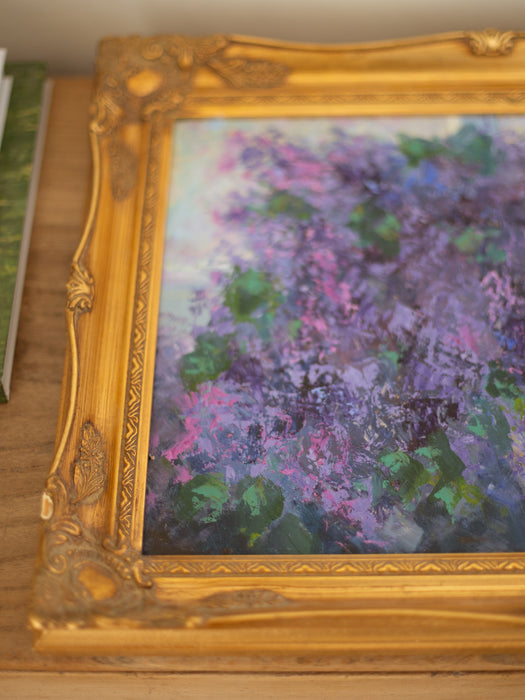 Vintage Original Oil Painting "Lilac" by Vladimir Kisilyov - Framed Floral Still Life