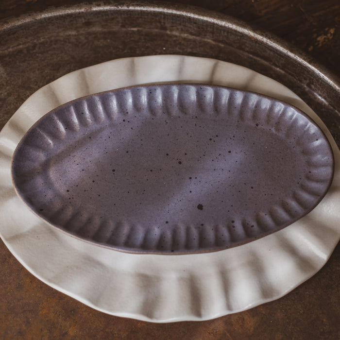Artisan Thumbprint Small Oval Platter - One of Four