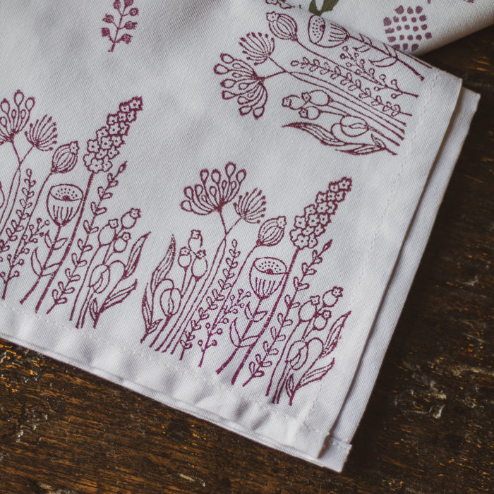 The Deliberate Home x Silk & Strokes: Hand Block-Printed Tea Towel - Summer