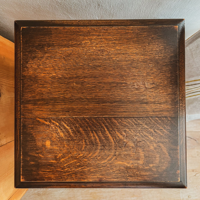 1920s Antique Oak Barley Twist Jardiniere Stand | Plant Table