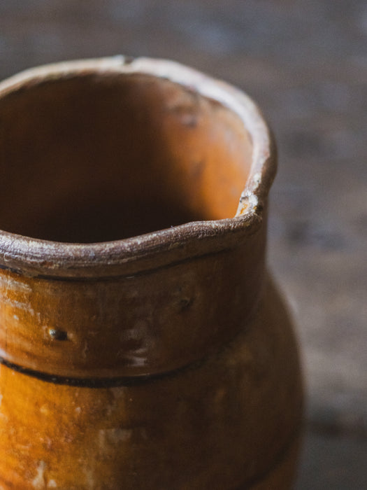 Antique Rustic Small French Jug Pitcher