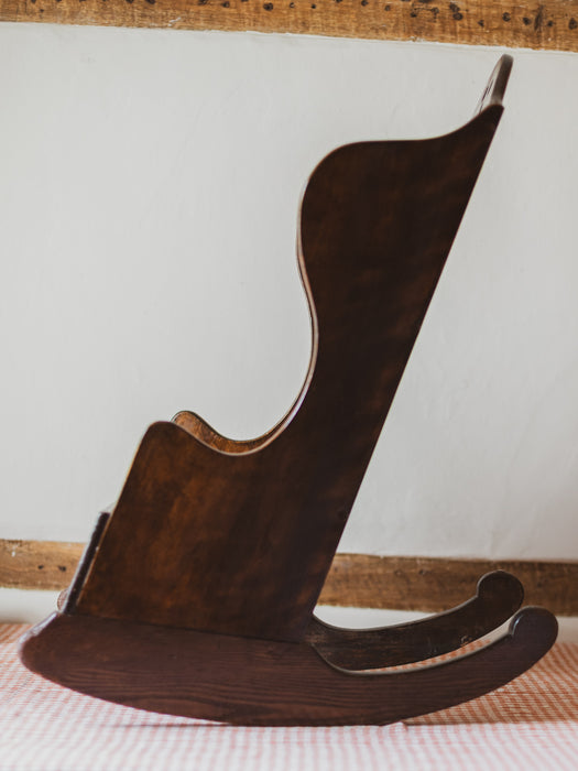 19th Century Mahogany Child’s Rocking Lambing Chair