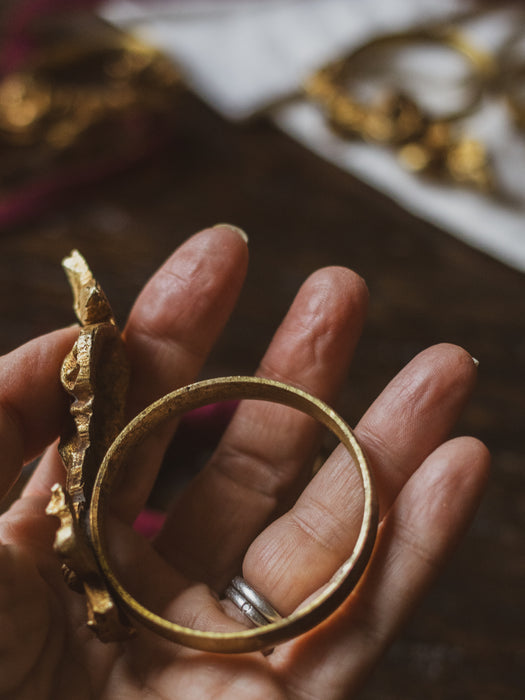 Vintage French Brass Ornate Napkin Rings - Set of 8