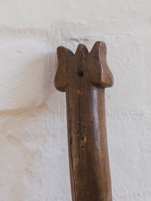 Antique 19th Century Hand-Carved Scandinavian Washing Bat Paddle Board